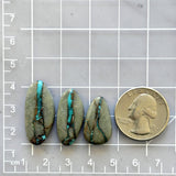 Large Sky Blue Mixed Royston Turquoise, Set of 3 Dimensions