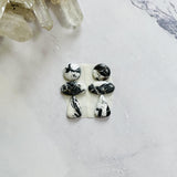 Small Black Mixed White Buffalo Dolomite, Set of 6 Background