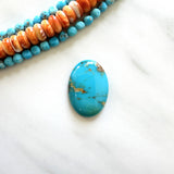 Large Sky Blue Oval Royston Turquoise Background