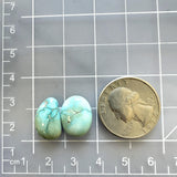 Small Faint Blue Mixed Sonora Turquoise, Set of 2 Dimensions