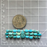 Small Sky Blue Mixed Mixed Turquoise, Set of 25 Dimensions