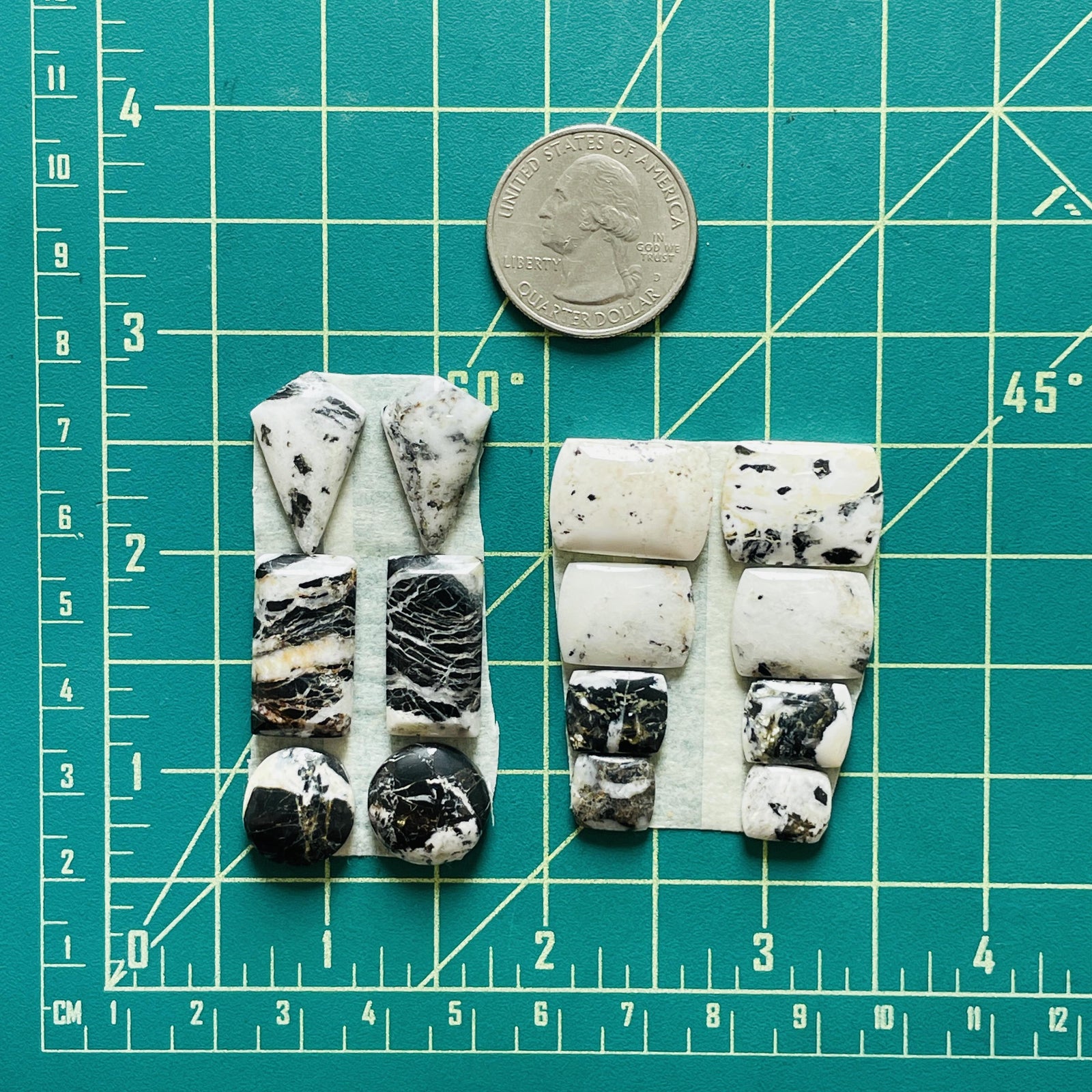 Small Mixed Mixed White Buffalo Dolomite, Set of 14 - Turquoise Moose