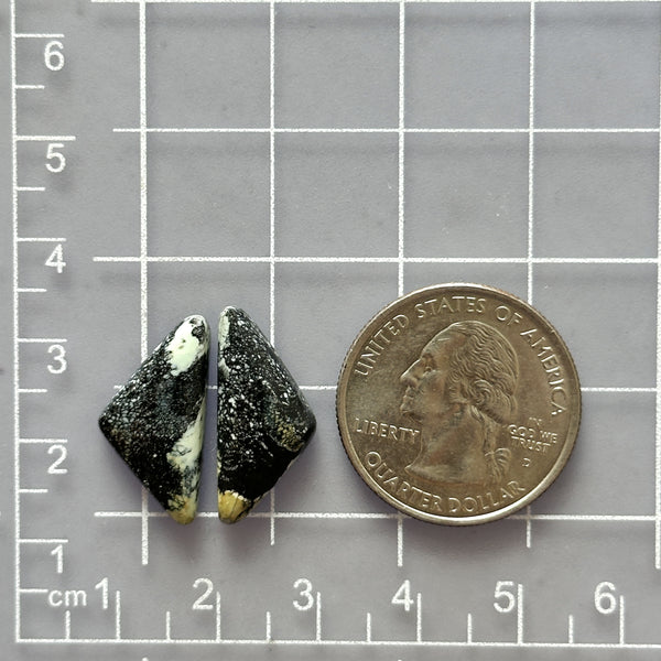 Medium Purple Triangle Purple Lavender Variscite, Set of 2 Dimensions