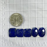 Medium Deep Blue Mixed Lapis Lazuli, Set of 5 Dimensions