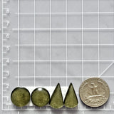 Small Swamp Green Mixed Rosarita, Set of 4 Dimensions