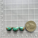 Small Bamboo Green Half Moon Bamboo Mountain Turquoise, Set of 3 Dimensions