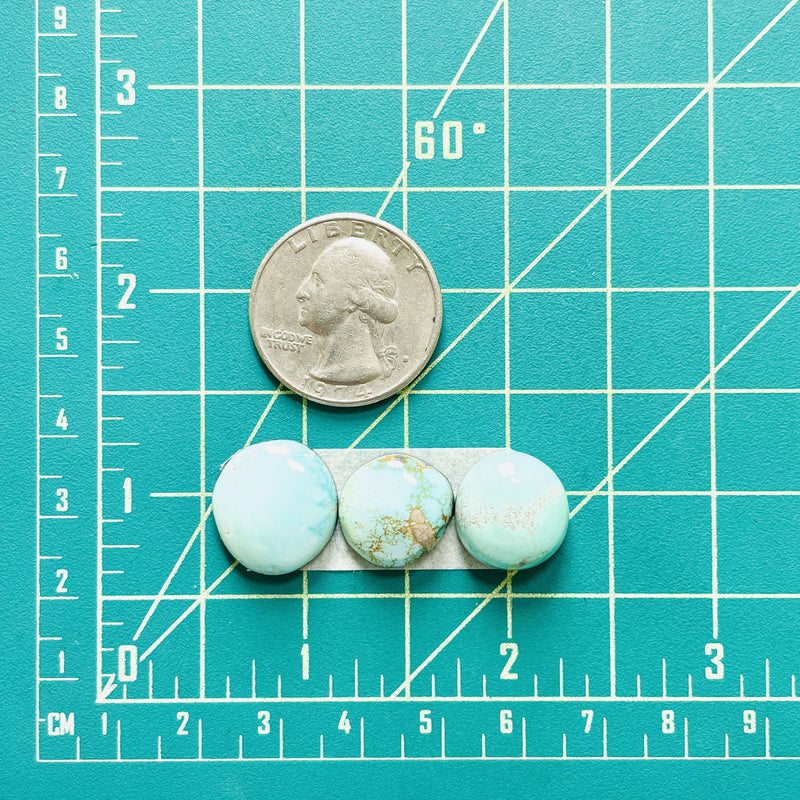 Small Mint Green Freeform Carico Lake Turquoise, Set of 3 Dimensions