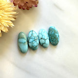 Medium Sky Blue Oval Namtso Lake Turquoise, Set of 4 Background