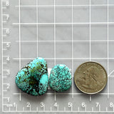Large Sky Blue Mixed Number 8 Turquoise, Set of 2 Dimensions