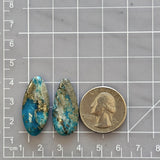 Large Ocean Blue Teardrop Ithaca Peak Turquoise, Set of 2 Dimensions