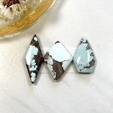 Medium Sky Blue Mixed Sand Hill Turquoise, Set of 3 Background