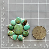 Small Mixed Mixed Mixed Turquoise, Set of 10 Dimensions