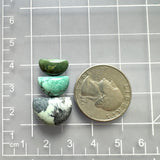 Small Mixed Half Moon Mixed Turquoise, Set of 3 Dimensions