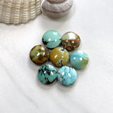 Small Mixed Round Mixed Turquoise, Set of 7 Background