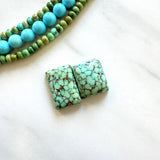 Medium Mint Green Bar Namtso Lake Turquoise, Set of 2 Background