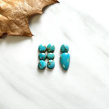 Small Sky Blue Mixed Number 8 Turquoise, Set of 8 Background