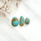 Small Sky Blue Mixed Kingman Turquoise, Set of 3 Background