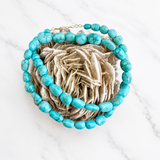 Natural Golden Matrix Lone Mountain Turquoise Freeform Nugget Necklace 18 Inches