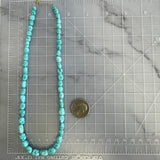 Natural Golden Matrix Lone Mountain Turquoise Freeform Nugget Necklace 18 Inches