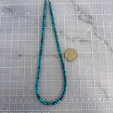 Stabilized Spider Web Egyptian Turquoise Abacus Bead Necklace 16 Inches