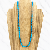 Stabilized Egyptian Turquoise Abacus Bead Necklace 16 Inches
