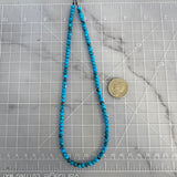 Stabilized Egyptian Turquoise Abacus Bead Necklace 16 Inches