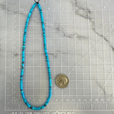 Stabilized Prince Egyptian Turquoise Heishi Beads Necklace 16 Inches
