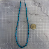Stabilized Egyptian Turquoise Freeform Smooth Nugget Bead Necklace 16 Inches