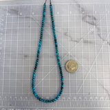 Stabilized Spider Web Egyptian Turquoise Abacus Bead Necklace 16 Inches