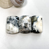 Medium Black Barrel White Buffalo Dolomite, Set of 3 Background