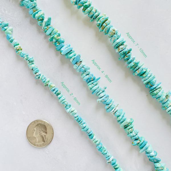 Sky Blue Lone Mountain Turquoise Chip Beads