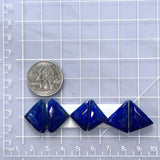 Medium Deep Blue Triangle Lapis Lazuli, Set of 6 Dimensions