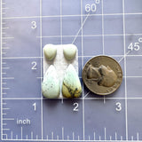 Small Light Yellow Mixed Crescent Lake Variscite, Set of 4 Dimensions