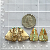 Medium Sky Blue Triangle Royston Turquoise, Set of 4 Dimensions