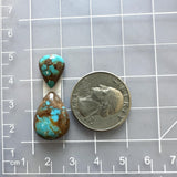 Medium Ocean Blue Teardrop Number 8 Turquoise, Set of 2 Dimensions