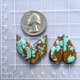 Large Sky Blue Mixed Sand Hill Turquoise, Set of 4 Dimensions