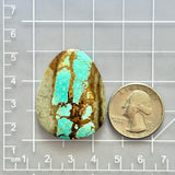 Faint Blue Number 8 Turquoise Top Drilled Cab Bead