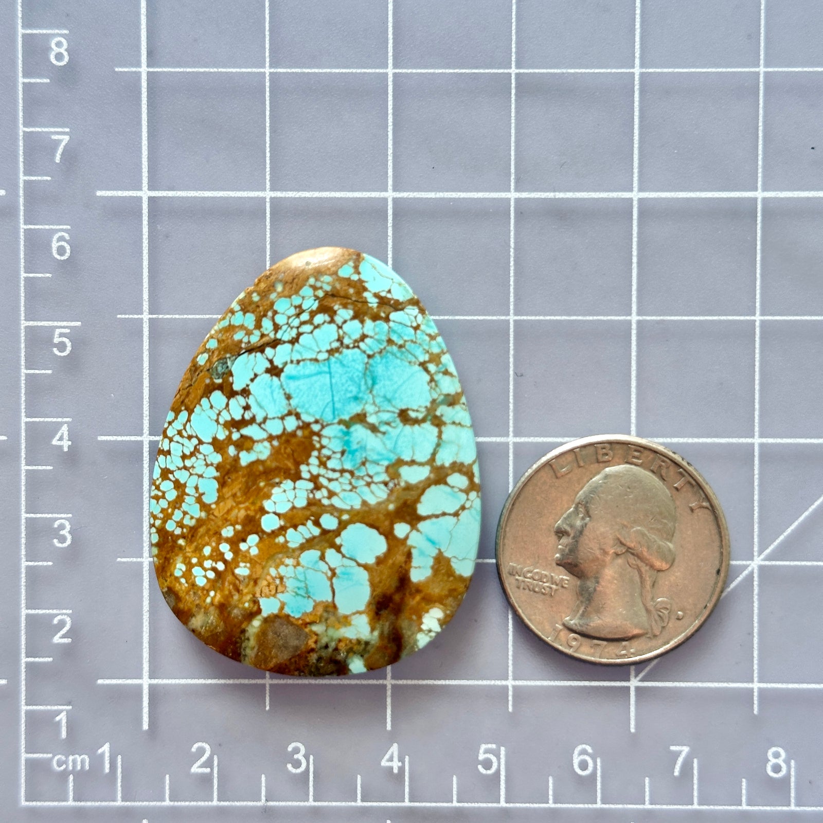 Sky Blue Number 8 Turquoise Top Drilled Cab Bead – Turquoise Moose