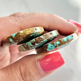 Sky Blue Number 8 Turquoise Top Drilled Cab Bead
