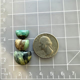 Small Mixed Half Moon Mixed Turquoise, Set of 3 Dimensions
