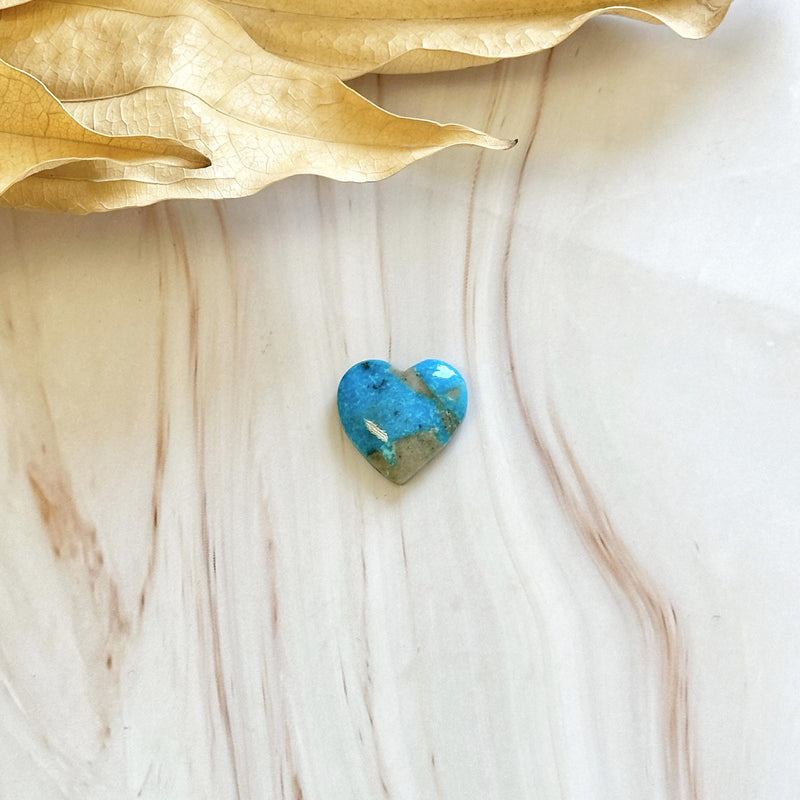 Large Sky Blue Heart Ithaca Peak Turquoise Background