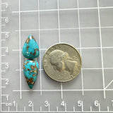 Small Sky Blue Teardrop Ithaca Peak Turquoise, Set of 2 Dimensions