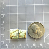 Small Light Yellow Freeform Crescent Lake Variscite, Set of 2 Dimensions