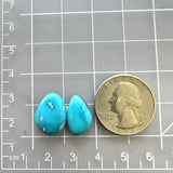 Small Sky Blue Mixed Sleeping Beauty Turquoise, Set of 2 Dimensions