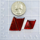 Medium Red Triangle Rosarita, Set of 4 Dimensions