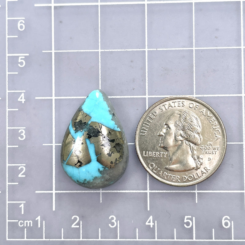 Large Sky Blue Teardrop Ithaca Peak Turquoise Dimensions