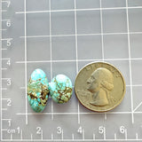 Small Sky Blue Mixed Sonora Turquoise, Set of 2 Dimensions