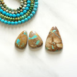 Large Sky Blue Teardrop Royston Turquoise, Set of 3 Background