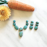 Small Sky Blue Mixed Number 8 Turquoise, Set of 14 Background