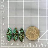 Medium Bamboo Green Freeform Bamboo Mountain Turquoise, Set of 3 Dimensions